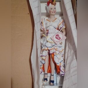 Hamilton Collection Doll with Colorful Dress